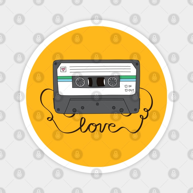 Love Mix Tape Magnet by jdrdesign